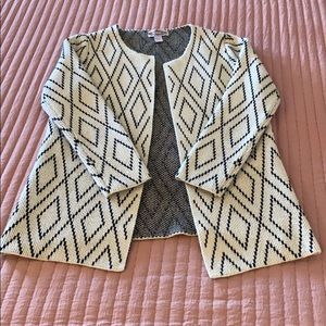 Geometric print sweater